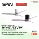 SPIN Timber Series Off White 36"/43"/52"/60" DC Ceiling Fan Smart Wifi - Variant Main Image