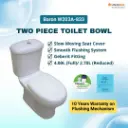 BARON W203A-833 10-Inch S-Trap Toilet Bowl | 2-Tick WELS | Soft-Close Seat - Variant Main Image