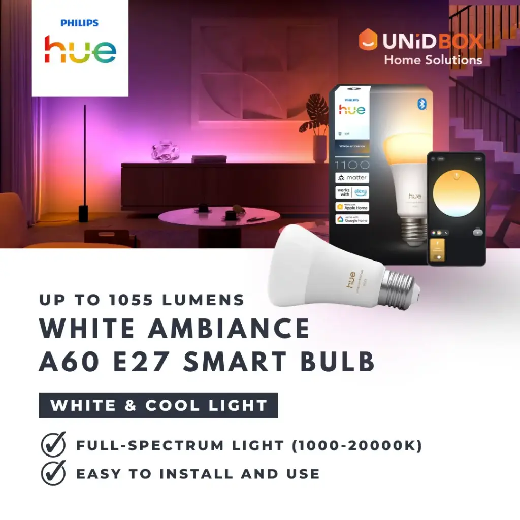 PHILIPS Hue Ambiance White Colour E27 Bulbs Smart Lighting - Variant Main Image