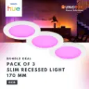Philips Hue Slim White & Colour Ambiance Smart Recessed Light | 90mm / 170mm | IP44 - Variant Main Image