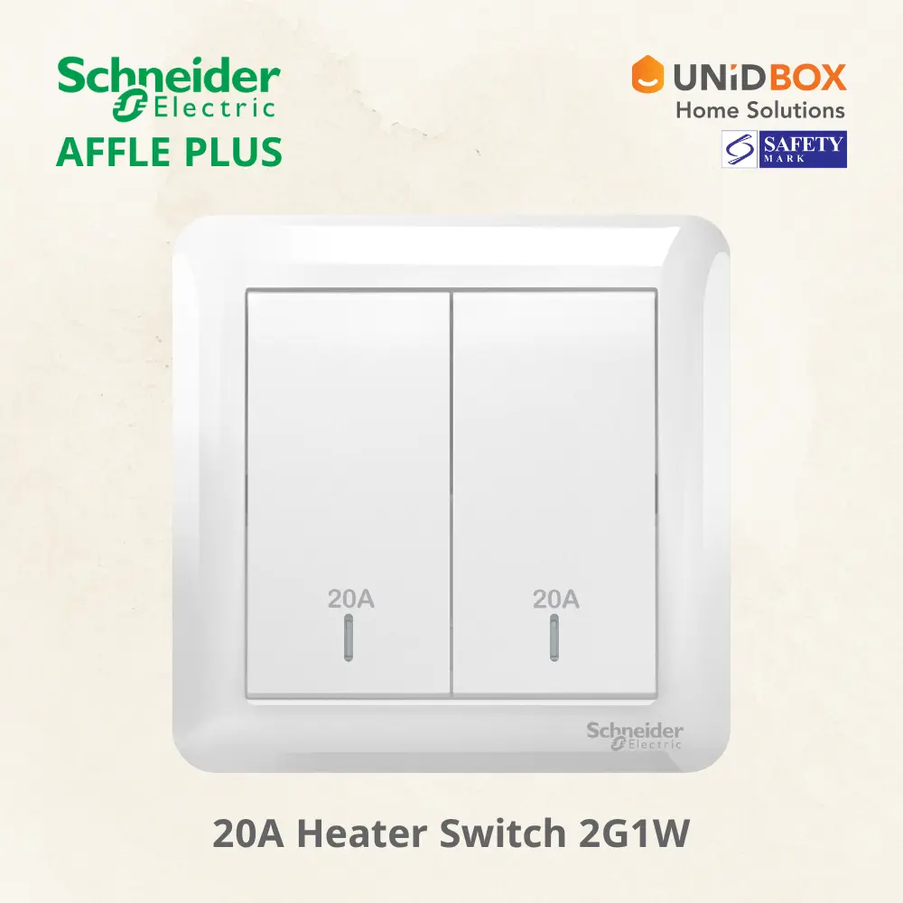 SCHNEIDER AFFLE PLUS Electric Switch and Socket White - Variant Main Image