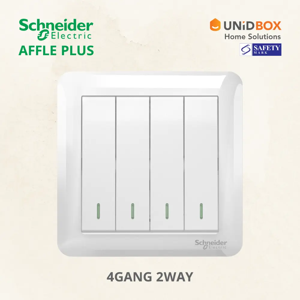 SCHNEIDER AFFLE PLUS Electric Switch and Socket White - Variant Main Image