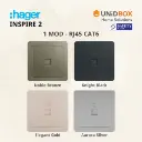 Hager Inspire 2 High Quality Switch and Socket [Noble Bronze/Knight Black/Elegant Gold/Aurora Silver] - Variant Main Image