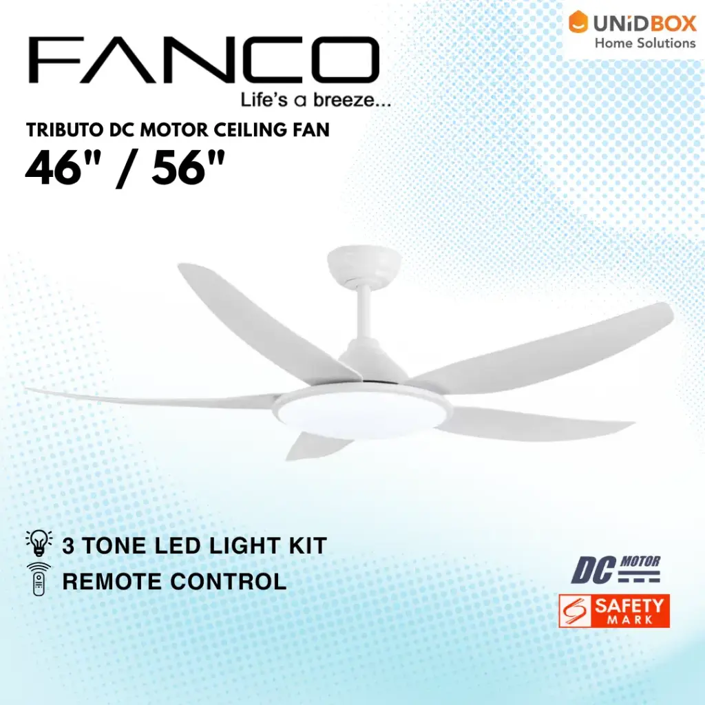 FANCO Tributo 46"/56" DC Ceiling Fan With LED - Variant Main Image