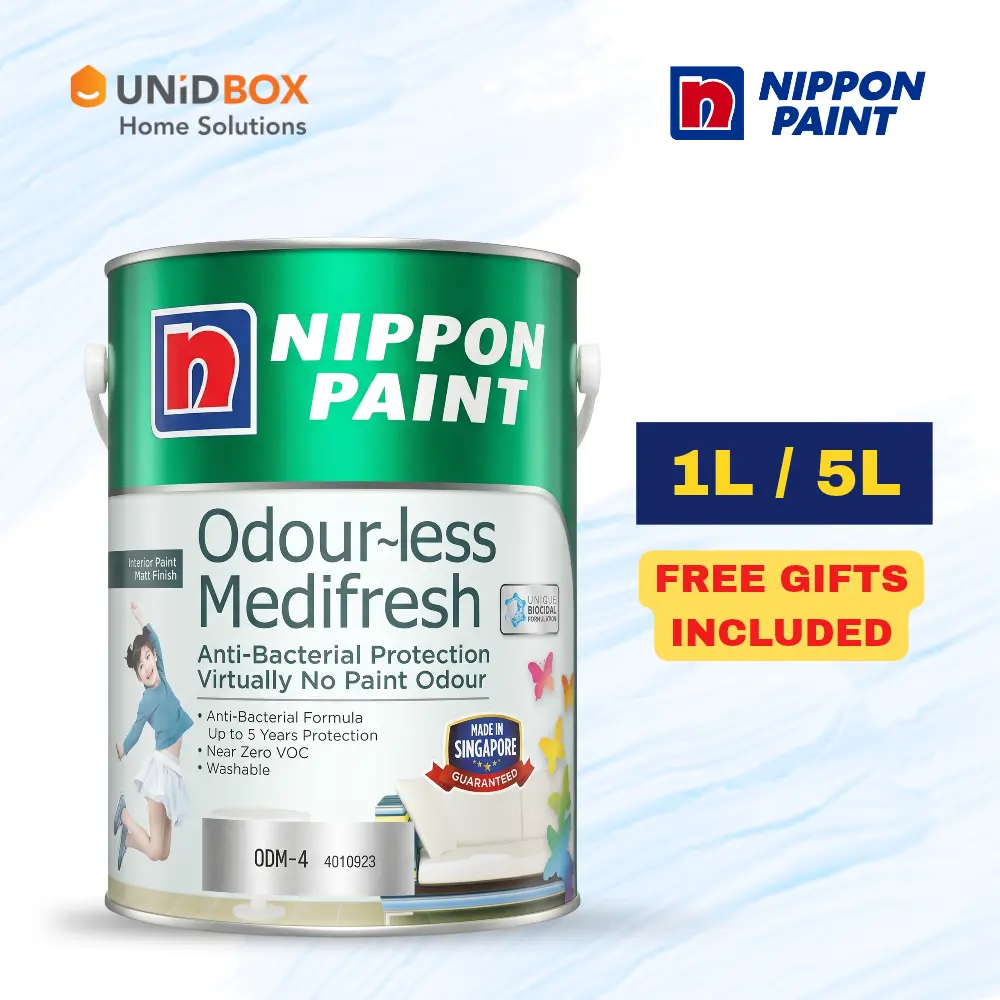 Nippon Paint Odour-less Medifresh Interior Wall Paint 1L / 5L | Air Purifying & Anti-Bacterial - Variant Main Image
