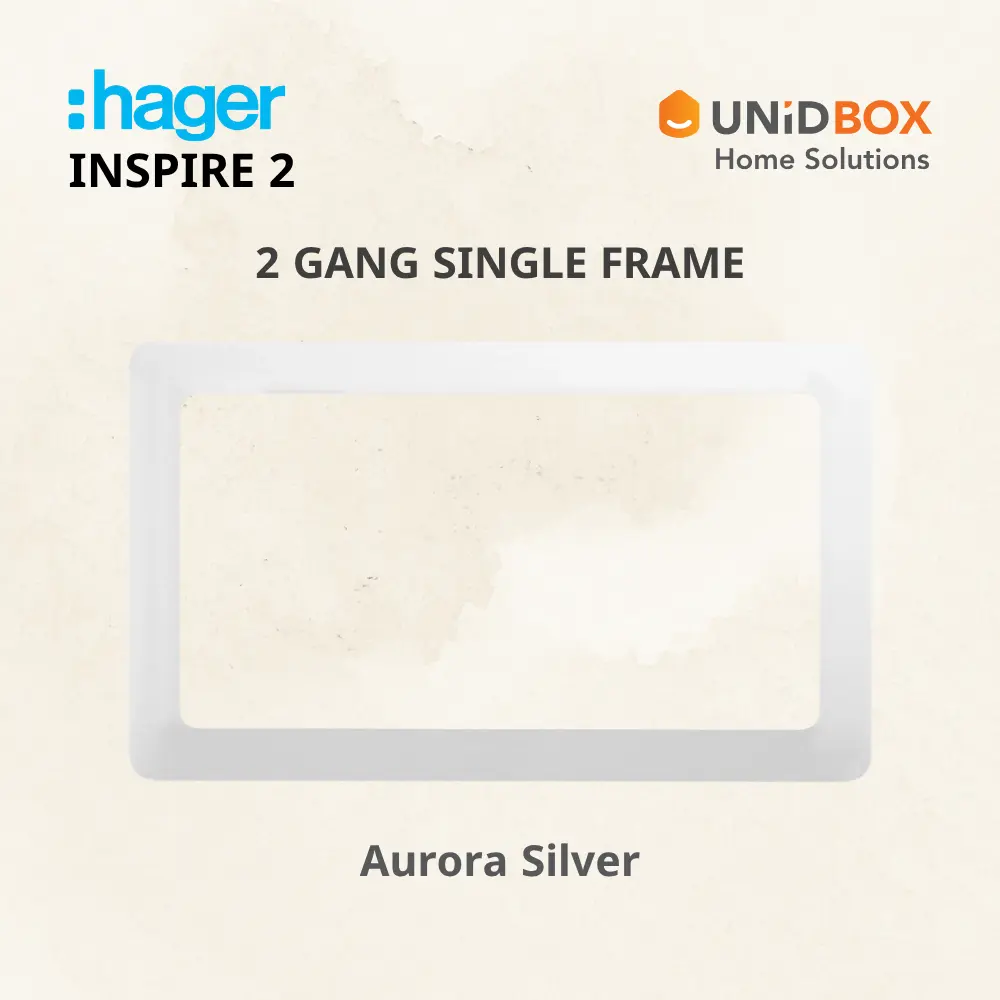HAGER Inspire 2 Single Frames - Noble Bronze/Knight Black/Elegant Gold/Aurora Silver