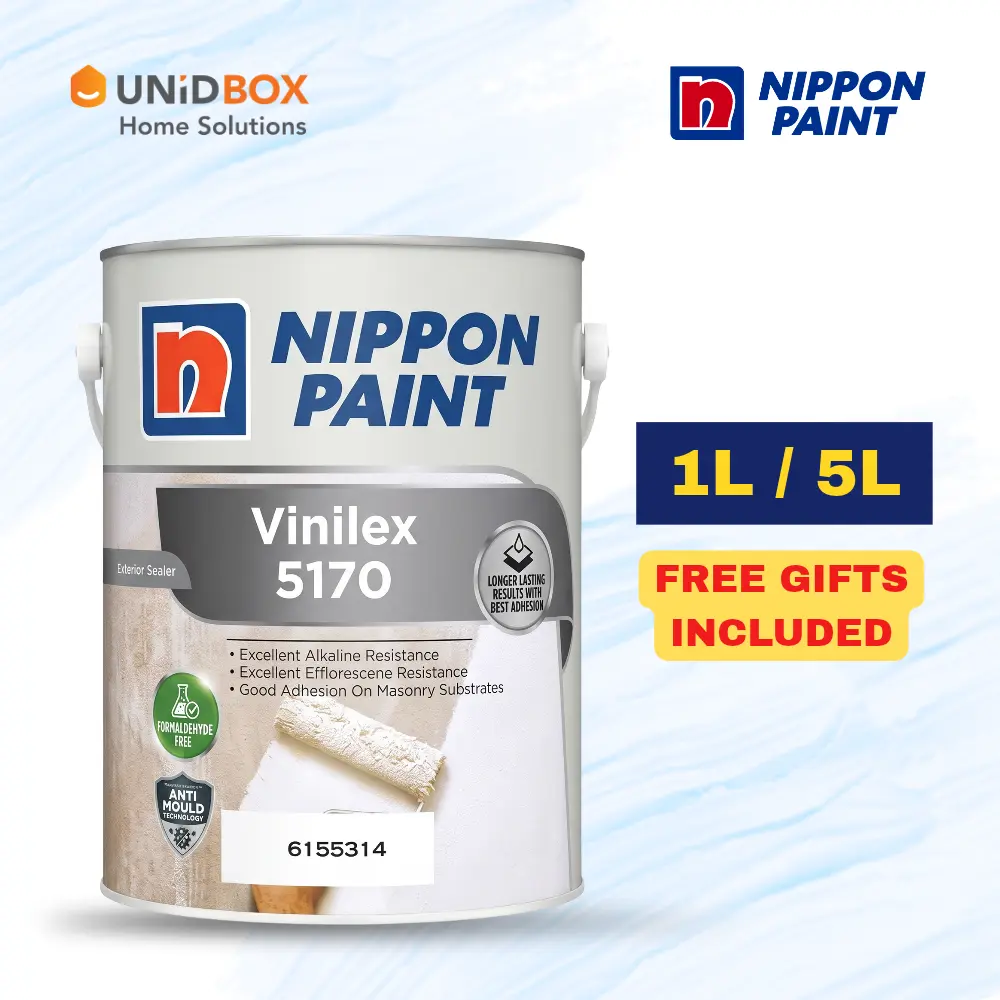 NIPPON PAINT Vinilex 5170 Oil-Based Wall Sealer 1L / 5L | Interior & Exterior