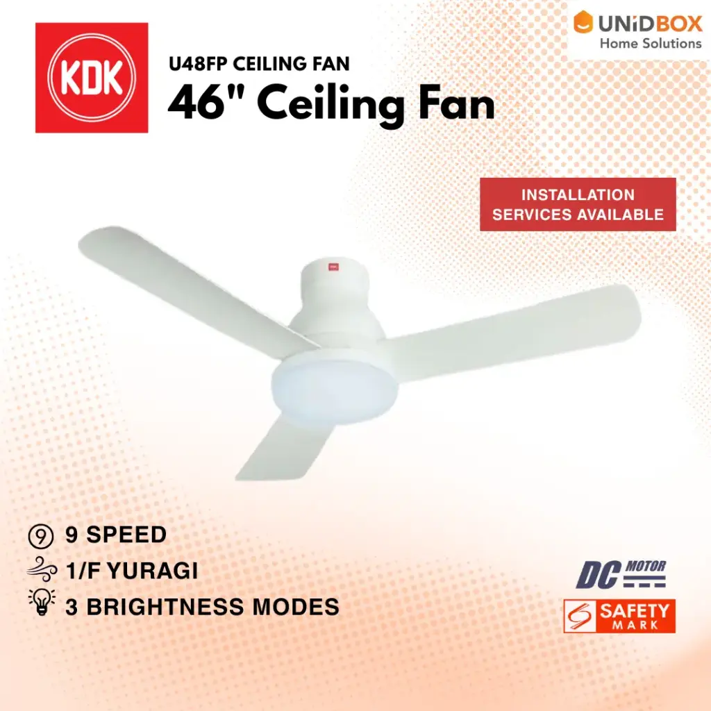 KDK U48FP 48" DC 3-Blade Ceiling Fan