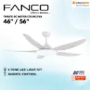 FANCO Tributo 46"/56" DC Ceiling Fan With LED