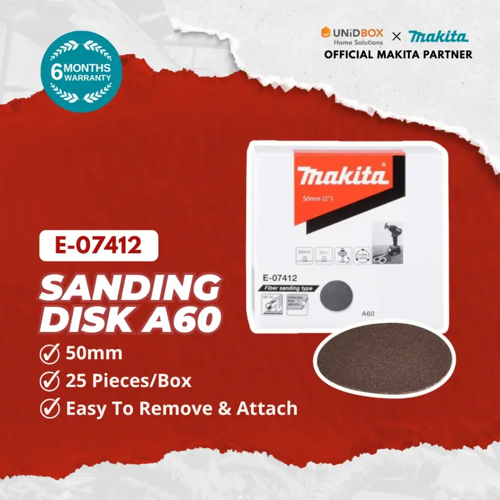 MAKITA Sanding Disc 50mm A60 /A120 (25pcs) | E-07412 E-07434