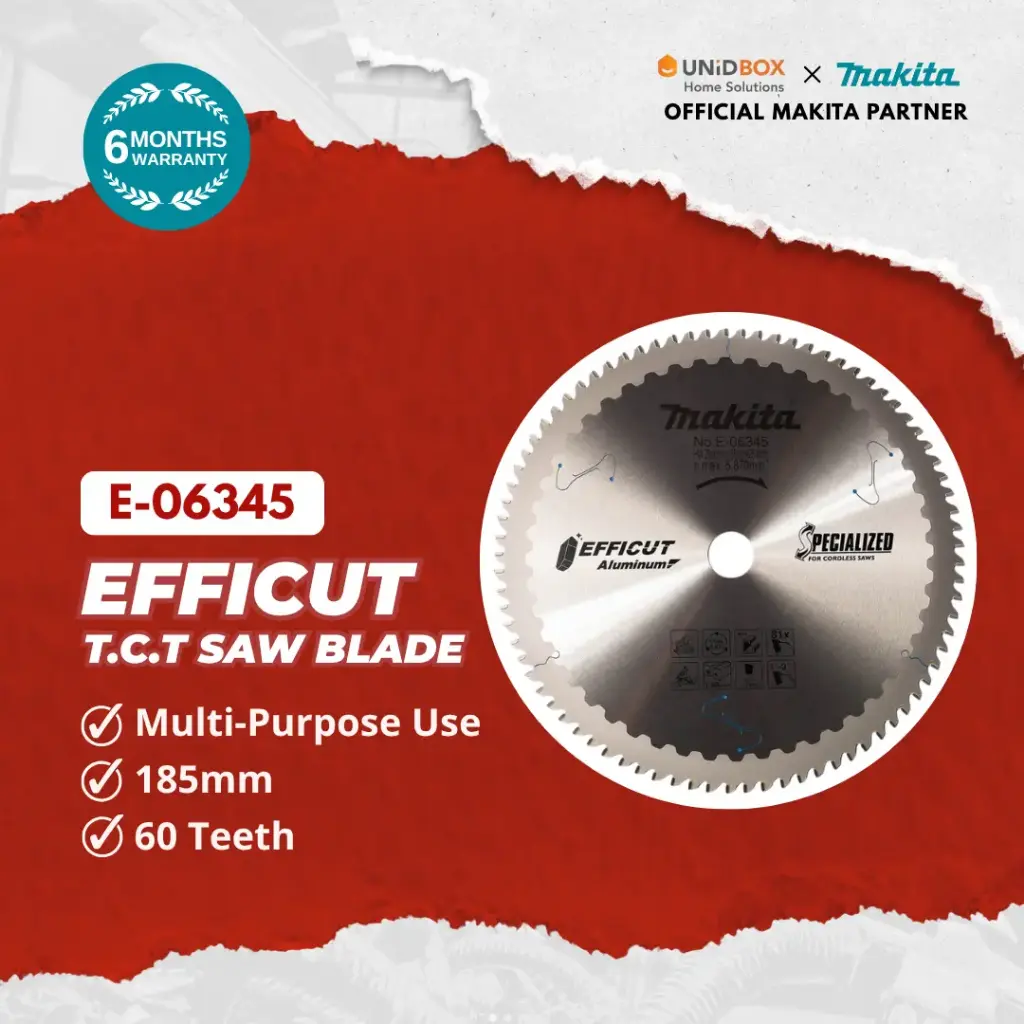 MAKITA EFFICUT T.C.T Saw Blade 185mm × 60T (Multi‑Purpose) E-06345