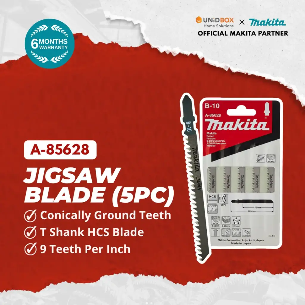 MAKITA Jigsaw Blade Set B‑10 for Wood (5pcs) A-85628
