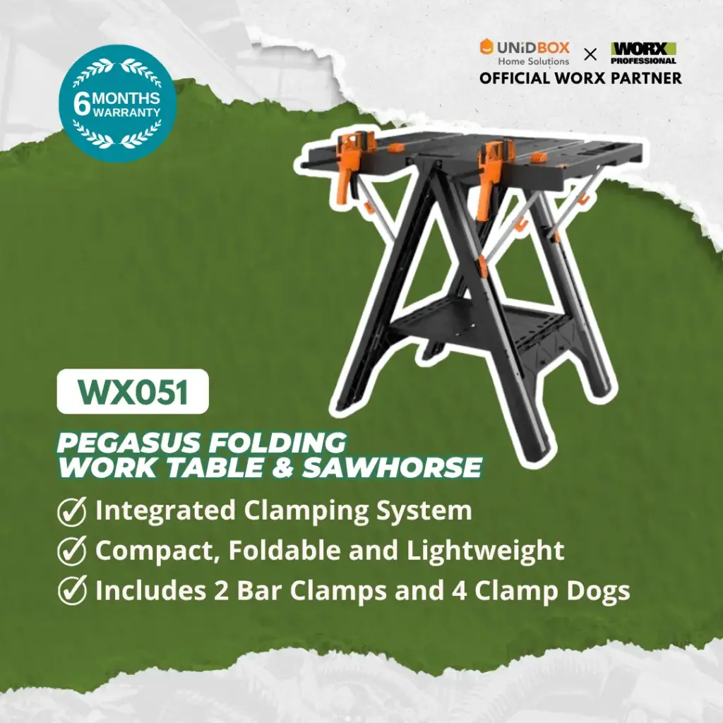 WORX WX051 Pegasus Folding Work Table & Sawhorse