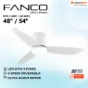 FANCO Rito 3 Hugger 46"/52" DC LED Ceiling Fan 