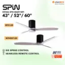SPIN Timber Series Off White 36"/43"/52"/60" DC Ceiling Fan Smart Wifi