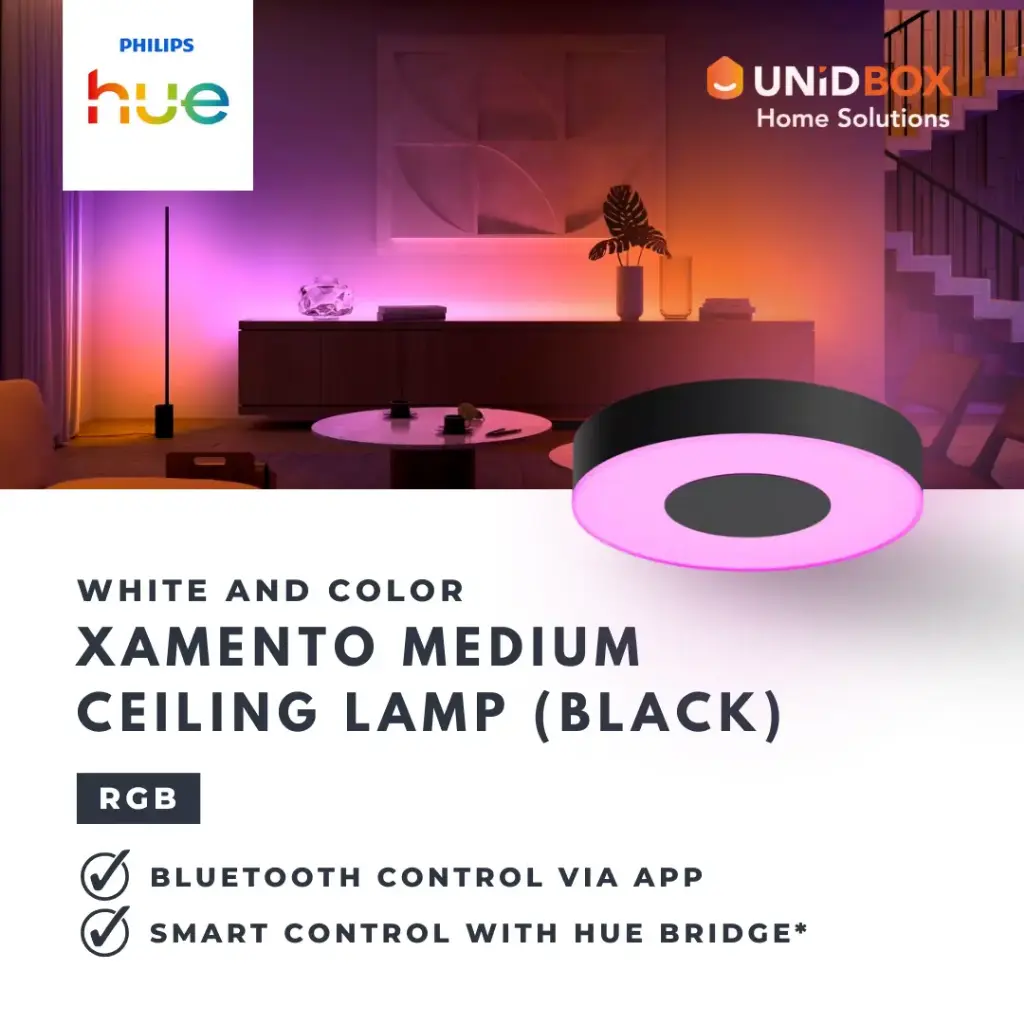 PHILIPS Hue Xamento White & Colour Ambiance Smart Ceiling Light | Medium / Large
