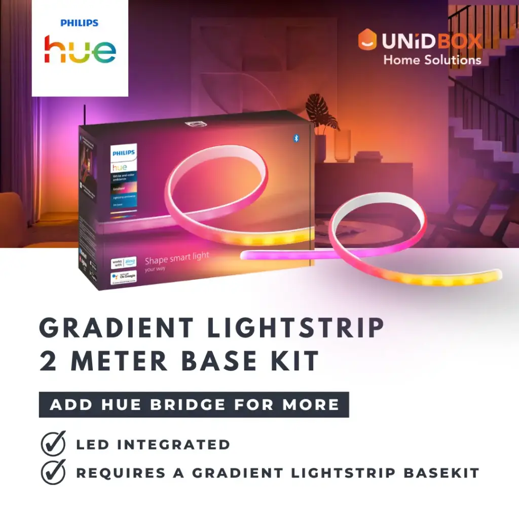 PHILIPS Hue Gradient Lightstrip White & Colour Ambiance | 2m Base Kit / 1m Extension