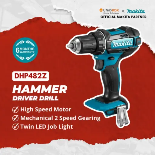 [08-12-00146] MAKITA DHP482Z 18V Hammer Driver Drill (Bare Unit)