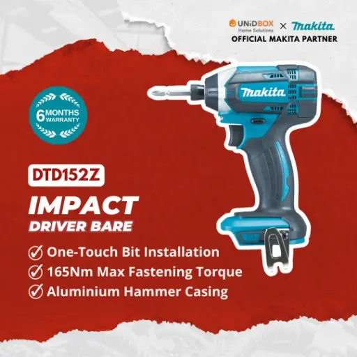 [08-12-00176] MAKITA DTD152Z 18V Impact Driver (Bare Unit)