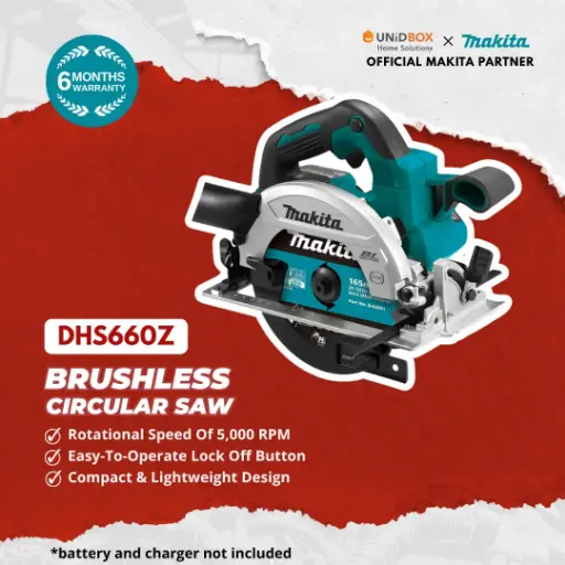 MAKITA DHS660Z 165mm Brushless Circular Saw (Bare Unit)