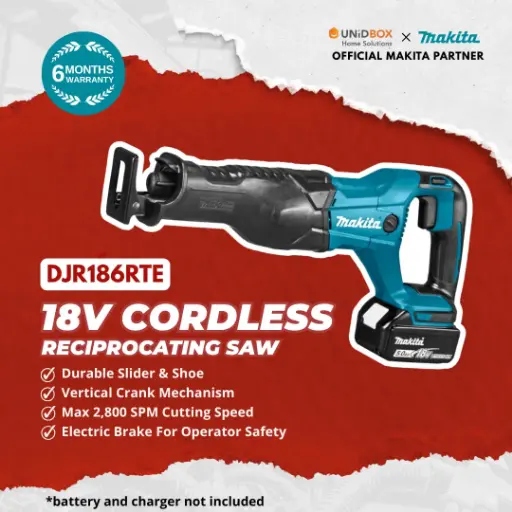 [08-15-00081] MAKITA DJR186RTE 18V Cordless Reciprocating Saw (5.0Ah)