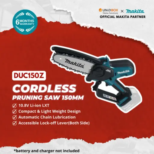 MAKITA DUC150Z 18V Cordless Pruning Saw (150mm, Bare Unit)
