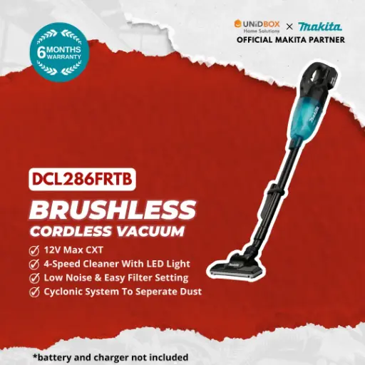 MAKITA DCL286FRTB 18V Cordless Black Cleaner W/ LED Light (250ML)