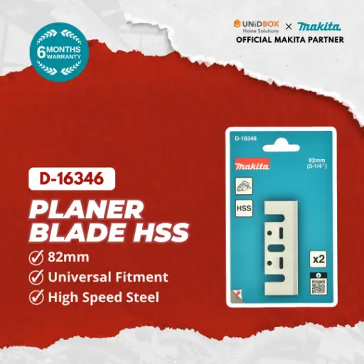 MAKITA Planer Blade HSS (82mm, 2pcs) D-16346