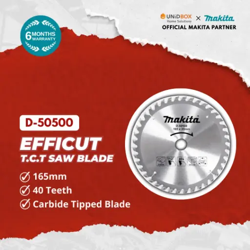 MAKITA T.C.T Saw Blade Wood (165mm, 40T) / Efficut (165mm, 25T) D-50500