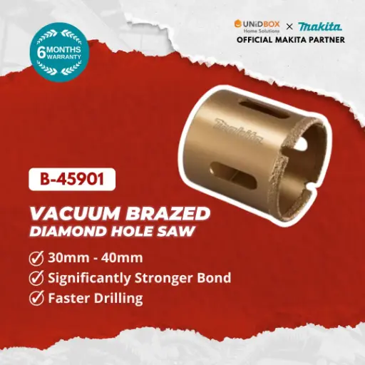 MAKITA Vacuum Brazed Diamond Hole Saw 30–40mm B-45901