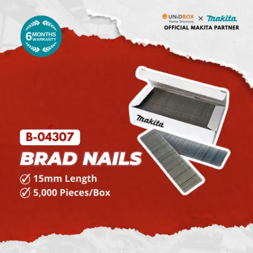 [09-23-00016] MAKITA Brad Nail 15mm F‑15 (5000pcs/box) B-04307
