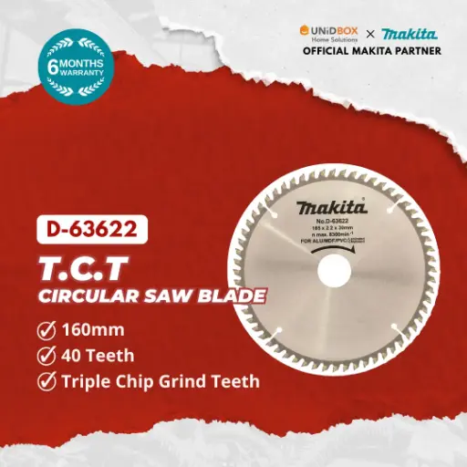 MAKITA T.C.T Circular Saw Blade 160mm × 40T (Wood) D-63622