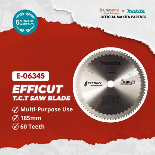 MAKITA EFFICUT T.C.T Saw Blade 185mm × 60T (Multi‑Purpose) E-06345