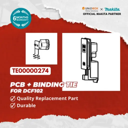 MAKITA PCB + Binding Tie for DCF102 (TE00000518)