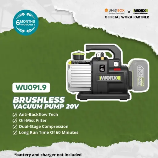 [07-01-00002] WORX WU091.9 20V MAX Brushless Vacuum Pump (Bare Unit, 2L, DC)