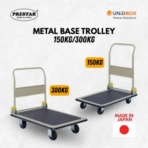 PRESTAR PF301 NF301 (SPT‑303) Dual Handle Platform Trolley 910×610mm, 300 kg Load – Japan Made
