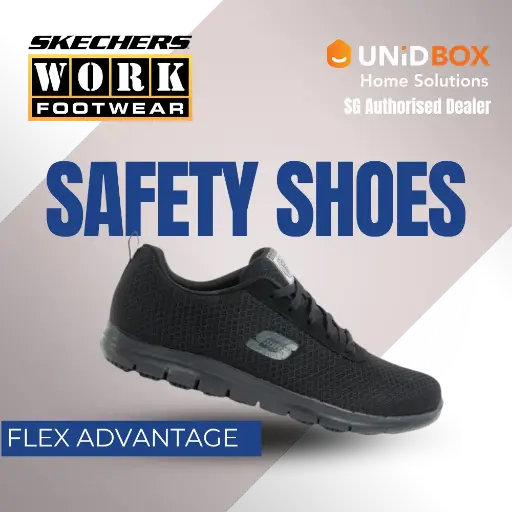 SKECHERS Work Ghenter Bronaugh SR 77210 Women’s Slip-Resistant Shoes with Air-Cooled Memory Foam