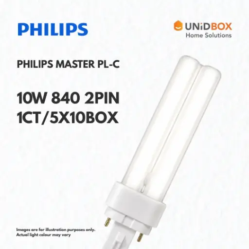 PHILIPS MASTER PL-C 10W 840 2-Pin Compact Fluorescent Lamp (CFL) 