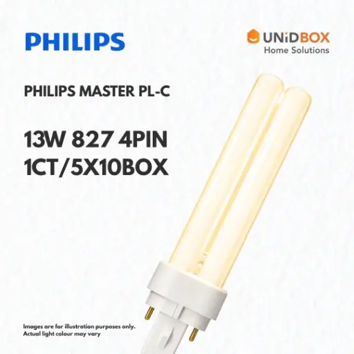 PHILIPS MASTER PL-C 13W 827 4-Pin Compact Fluorescent Lamp (CFL)