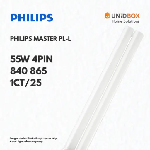 PHILIPS MASTER PL-L 55W 4-Pin Compact Fluorescent Lamp (CFL) 