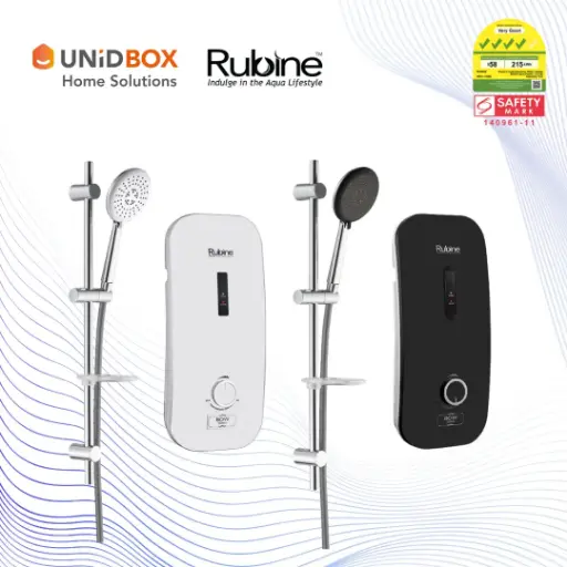 RUBINE Electric Instant Water Heater (Black/White) RWH1388B/ RWH1388W