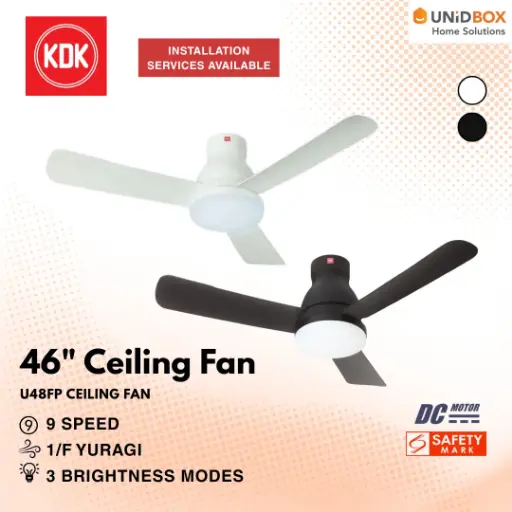 KDK U48FP 48" DC 3-Blade Ceiling Fan