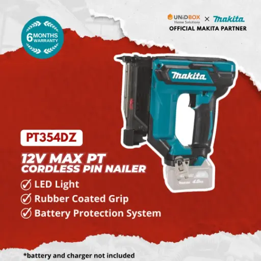 [08-22-00219] MAKITA PT354DZ 12V Cordless Pin Nailer (Bare Unit)
