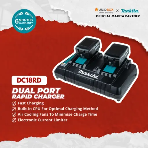MAKITA DC18RD Dual Port Rapid Charger (18V LXT)